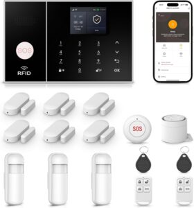 Lwohsi – Kit Alarme 4G WiFi avec écran tactile – Sans abonnement – Maroc