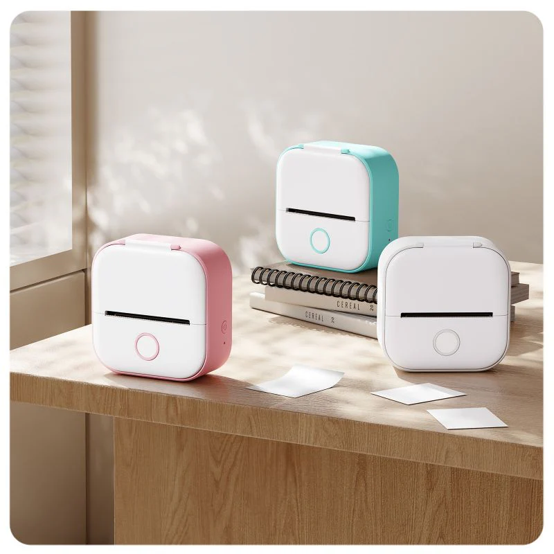 Phomemo T02 mini imprimante thermique Bluetooth – Étiquettes, photos, reçus – Sans encre – Portable – Pour TPE, commerces, nomades – LBL Connect Maroc