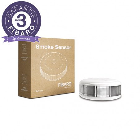 Fibaro Smoke Sensor Maroc détecteur de fumée intelligent Z-Wave